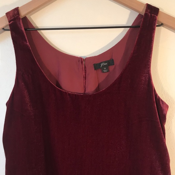 J. Crew Velvet Tank Top, Maroon/Burgundy, Size 0 - Picture 3 of 8